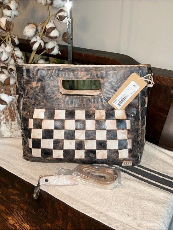 Bed Stu Handbags - NWT Bed Stu Orchid Satchel Handbag Crossbody Bag Black Lux Nectar Lux MSRP $280